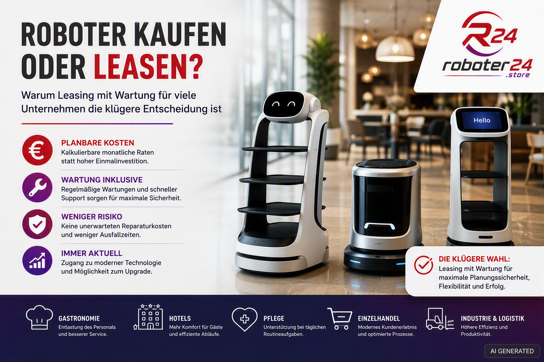 Roboter kaufen oder leasen? Warum Leasing mit Wartung für viele Unternehmen die klügere Entscheidung ist
