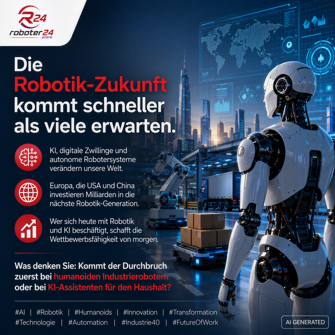 Robotik 2026: KI-Roboter, Humanoide und Logistikautomation treiben die nächste Technologiewelle