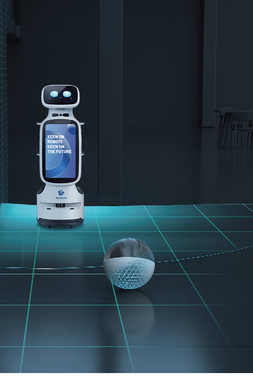 KEENON DINERBOT T11 Serviceroboter für schmale Gänge mit 49 cm Durchfahrtsbreite / Leasing ab 211,00€