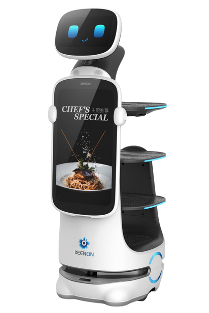 KEENON DinerBot T10 Serviceroboter mit 23,8-Zoll-Werbedisplay / Leasing ab 268,00€