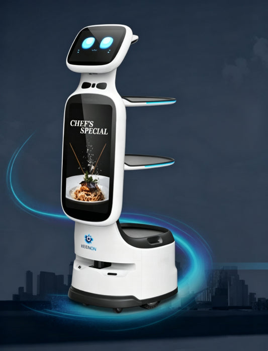 KEENON DINERBOT T11 Serviceroboter für schmale Gänge mit 49 cm Durchfahrtsbreite