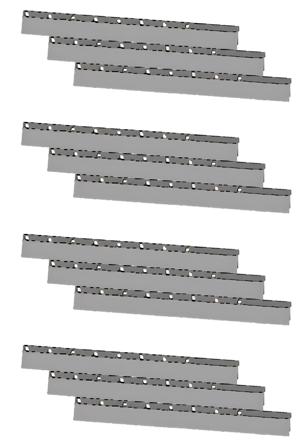 KEENON Roller Brush Scraper (12 pcs) für KLEENBOT C30 Reinigungsroboter