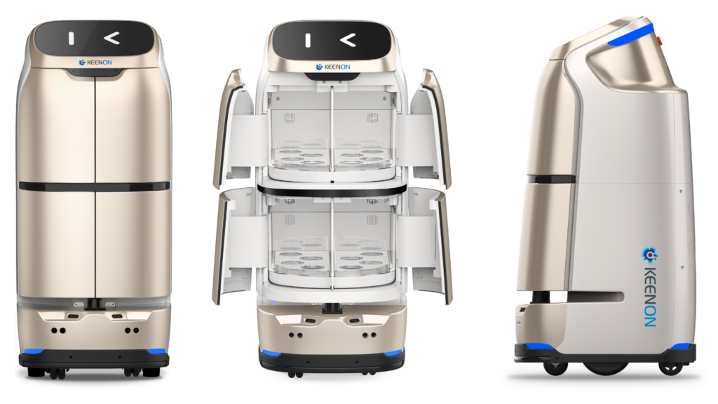 KEENON W3 Butlerbot Serviceroboter für autonome Lieferungen über mehrere Etagen